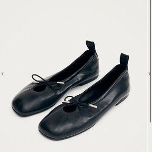 Alohas Rosalind Leather Ballet Flat - 10 - black